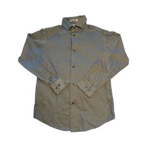 Calvin Klein Gray Long Sleeve Button Down Dress Shirt Boy's Size 12